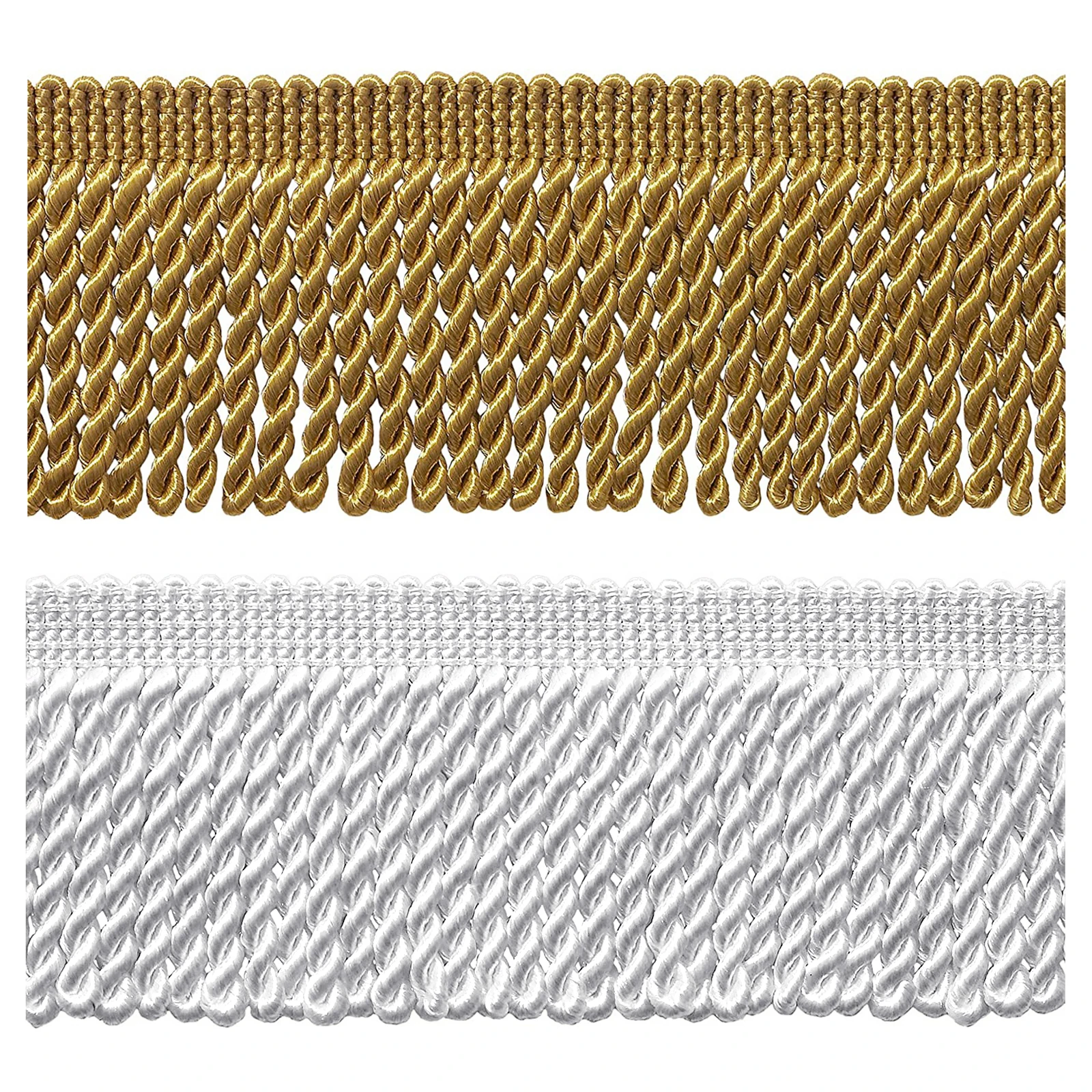 5 Yards Bullion Fringe Trim 2.5 Inches Fabric Trims Sewing DIY Decoration  for Clothes Gold Hebrew Fringes with Blue Ribbon - AliExpress