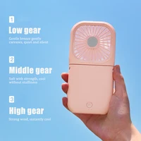 Ventilateur portable à suspendre au cou avec chargement USB, petit ventilateur à main, mini ventilateur pliable pour l'extérieur, petit ventilateur de bureau sur pied 3