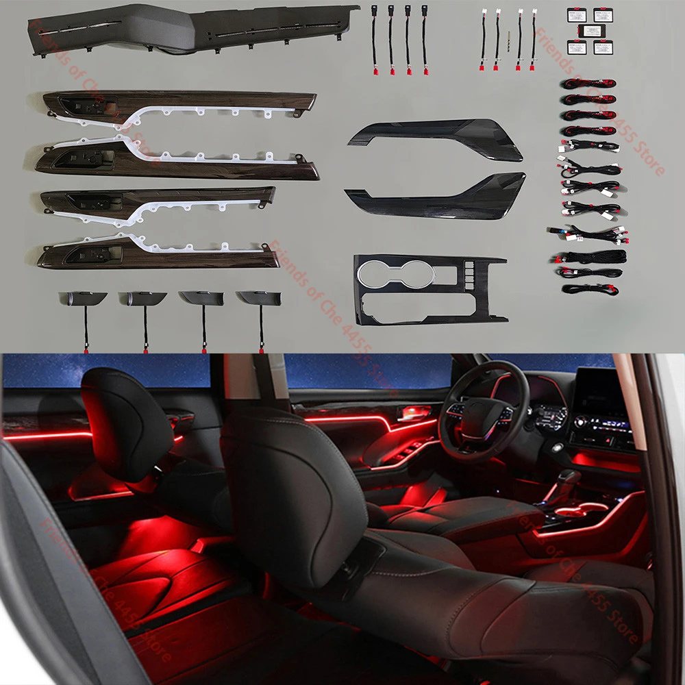 64 Colors Ambient Light For Toyota Highlander 2022 Car Ambient Lamp ...
