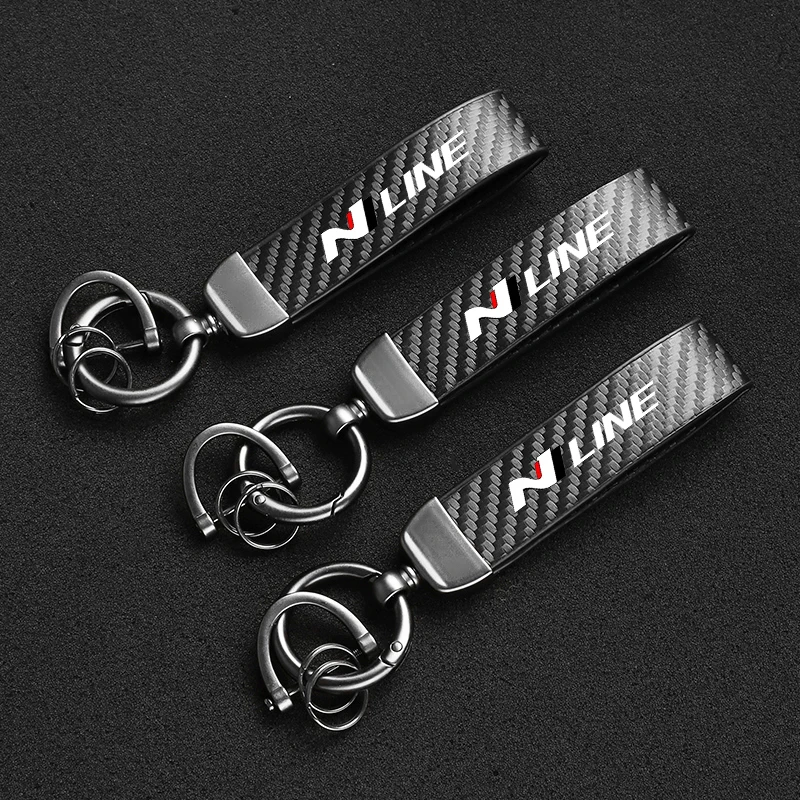 Carbon Fiber Style Microfiber Leather Keychain