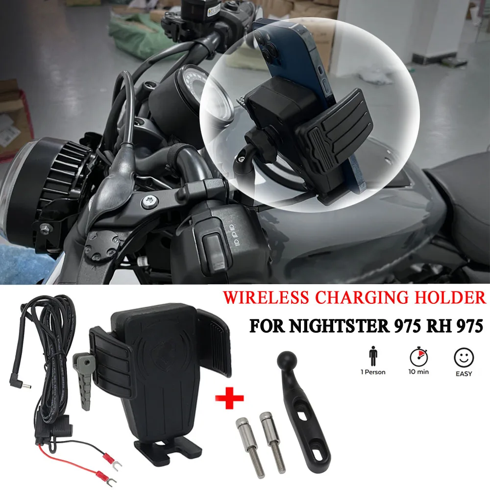 

Nightster 975 Phone Navigation GPS Bracket Wireless Charging Holder Fast Charger For Nightster 975 RH 975 RH 975 2022 2023