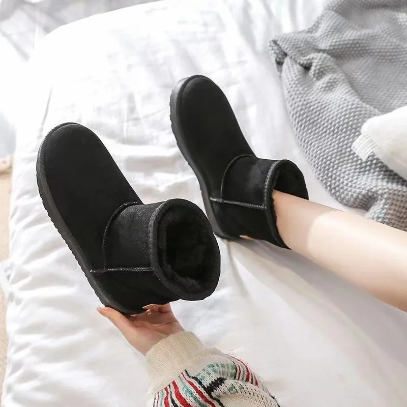 2023 New Women's Winter Warm Snow Boots Waterproof Anti-slip Cotton Women's Padded Thickened Platform Ankle Boots Botas Mujer