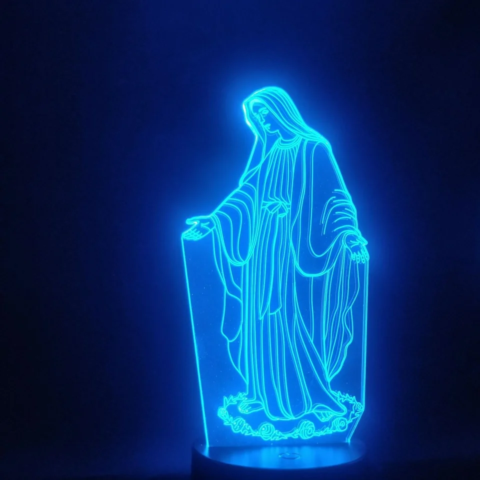 Lampada illusione 3D, luce notturna a LED Macchina fotografica originale 3D , Action Figure 7 Lampada ottica illusione ottica a colori , Modello da tavolo Decorazione domestica