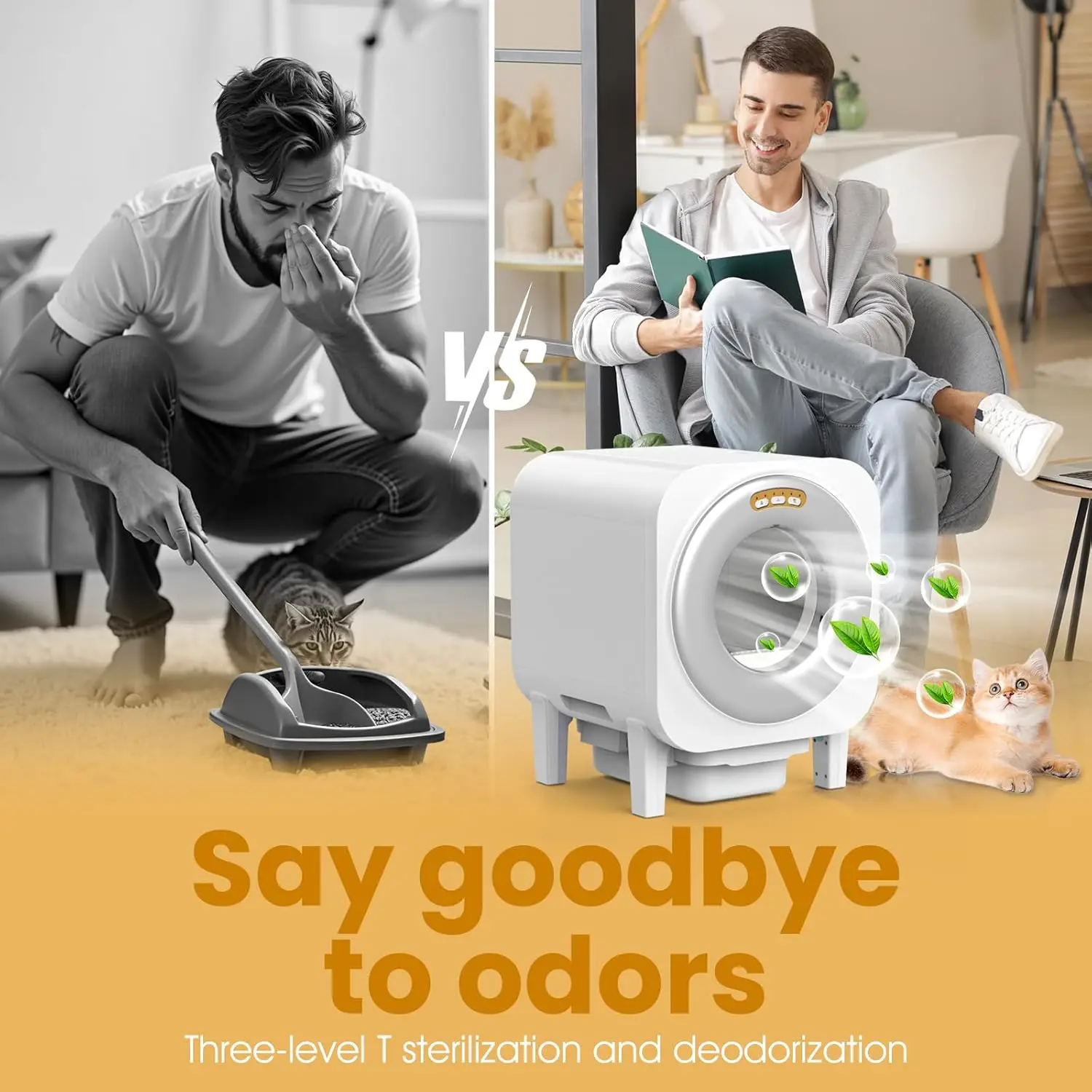 Customized Automatic Self-Cleaning Large Cat Litter Box Intelligent Self-Cleaning Smart Cat Toilet Sandbox For Cats Smart