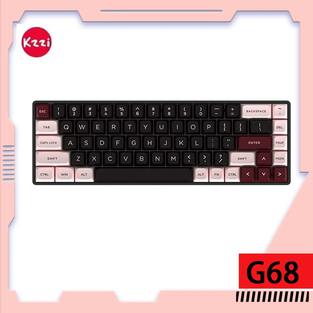 

KZZI G68 игровая механическая клавиатура с магнитным переключателем Проводная Аварийная остановка CNC корпус из алюминиевого сплава E-sports Rt Valorant PC Gamer