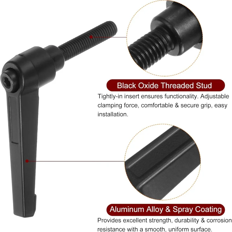 1 teile/los Spann Hebel Maschinen Einstellbare Griff Locking Externe Außengewinde Knopf Griff Schrauben Bolzen M4 M5 M6 M8 M10 m12 M16 – Detail 6