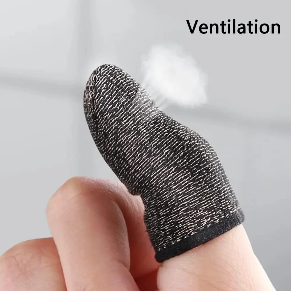 24Pcs Mobile Phone Finger Cuff Mobile Game Touch Screen Fiber Breathable Sweat Resistant