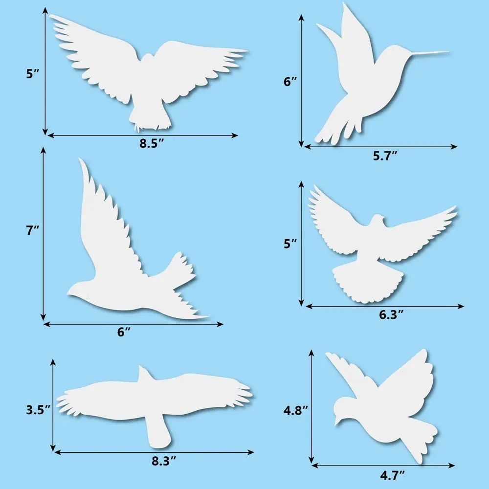 Anti-Collision Decal Alert Bird Butterfly Leaves Pattern Window Stickers Static Stickers Glass Decals Window Clings window stickers