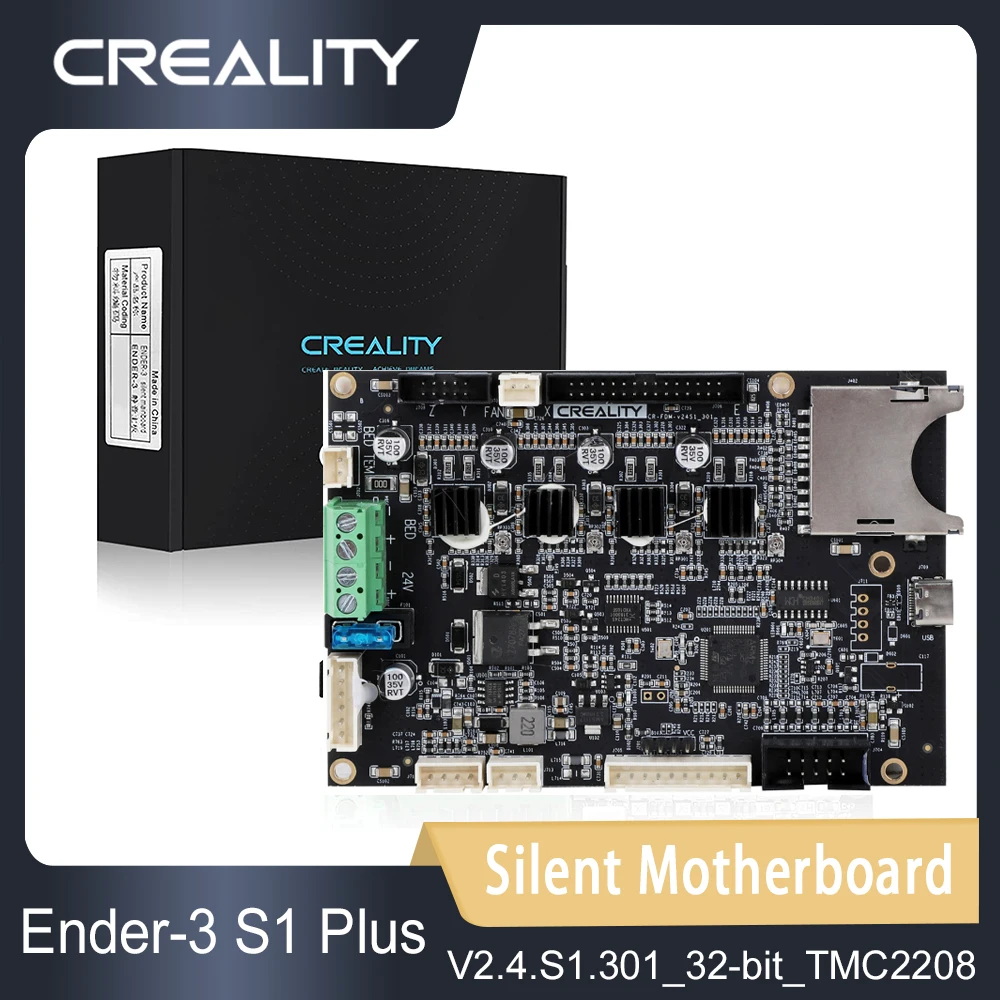 Creality-original Ender3 s1 Plus Silent Mainboard Atualização Impressão V2.4.s1.301 32 Bit Tmc2208 _ F401rct6