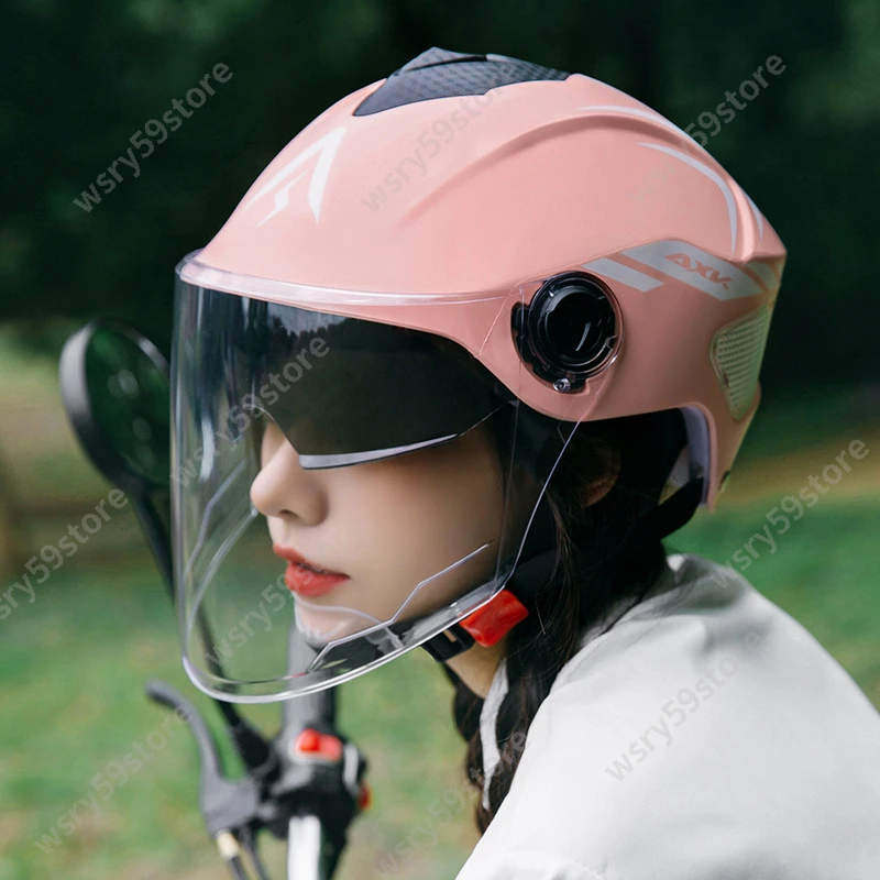 AXK casco de motocicleta batería para y mujer, protector solar, ligero, Universal| | - AliExpress