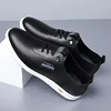 2025 Shoes for Men Leather Casual Shoes Summer New Microporous Slip-on Loafers Fashion Round Toe Sandals Driving Shoes 4