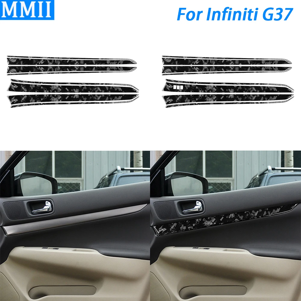 

Для Infiniti G37 2008-2013 G35 2007-2008 G25 2011-12 кованая углеволоконная Дверная панель отделочная полоса автомобильные аксессуары для интерьера наклейка