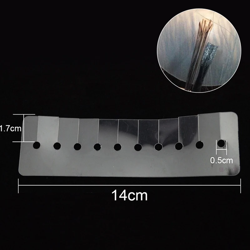 Hair Styling Tool Hair Styling Tools 10Pcs Hair Extensions Heat Guards Glue Protector Templates Multi Hole Heat Spacers for Hair Extensions