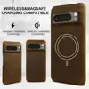 Premium Crazy Horse Genuine Leather Case For Google Pixel 9 Pro 7 6Pro 7A Phone Cover with Magnetic Protection Funda Back Shell 4