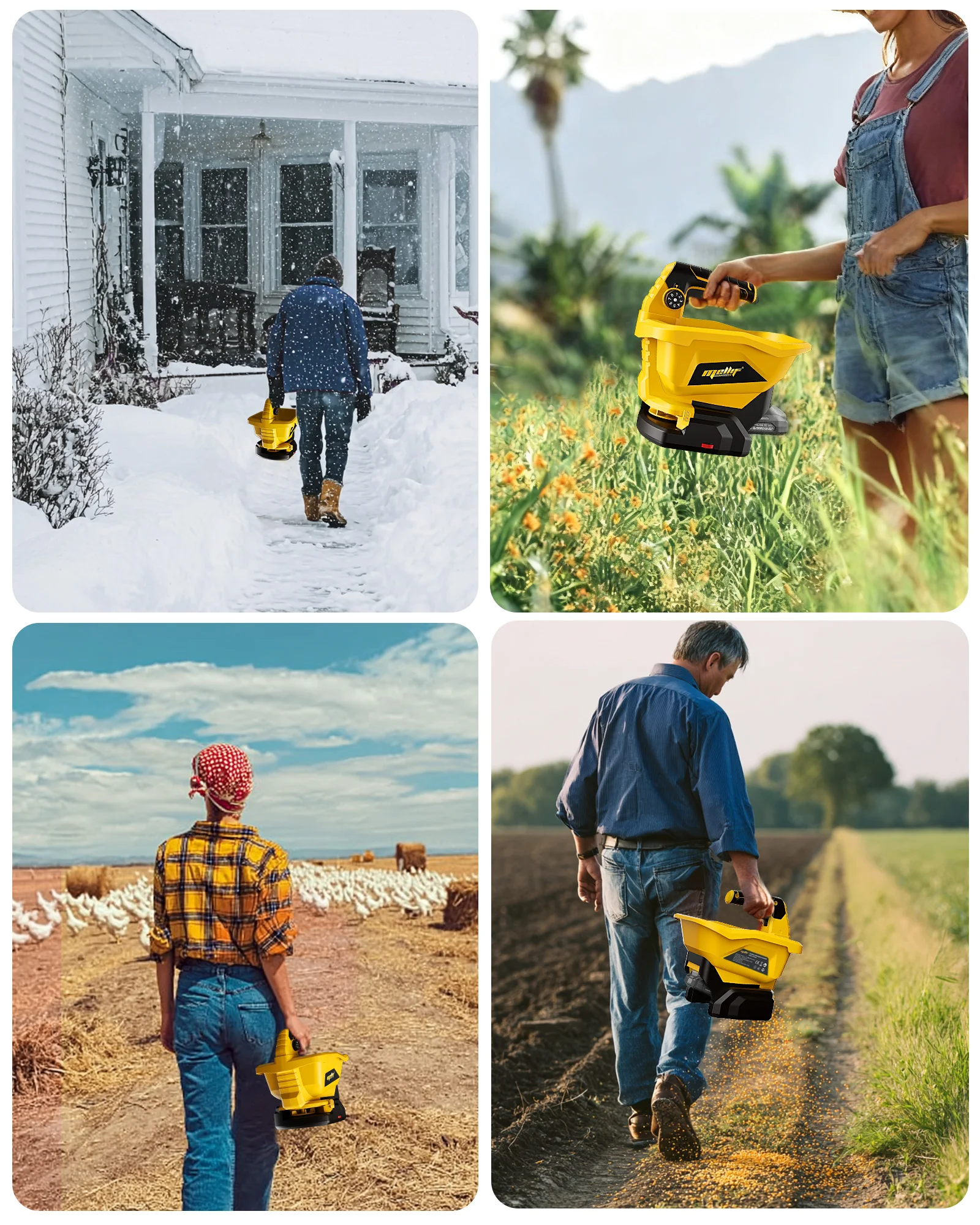 Cordless Handheld Spreader Compatible with Dewalt 18V 20V Battery