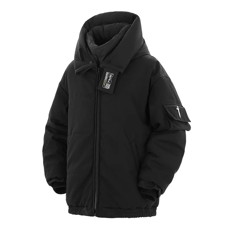 11 BYBB\'S DARK Hip Hop Winter Hooded Jacket Parkas Men Tactical Fake two Pieces Padded Parka Warm Thick Hooded Coat Techwear