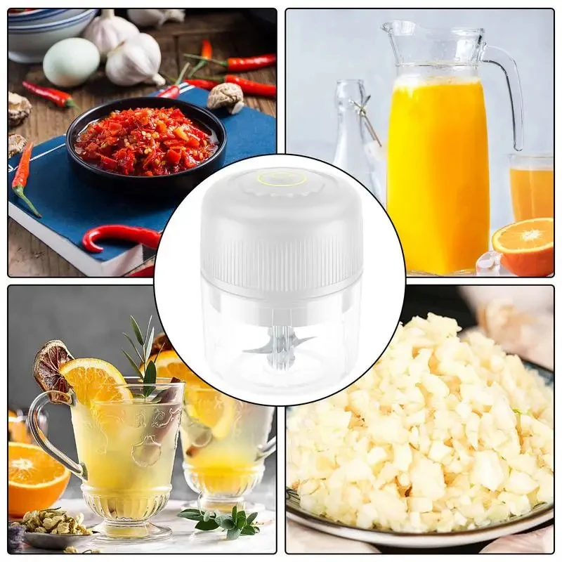 Electric Garlic Grinder Portable Chopper Multi Function Electric Garlic Masher Kitchen Food Shredder Mini Garlic Vegetable Chopr 2