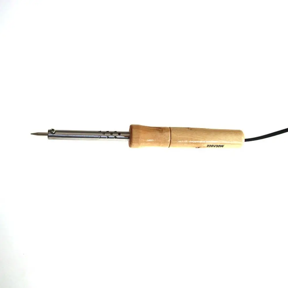 220V Adjustable Temperature Electric Solder Iron 30W/40W/60W/80W/100W Wooden Handle Soldering Iron Rework Statian Welding Tool