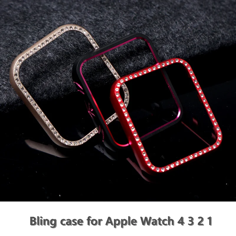 Cover Per Apple Watch Case 44Mm 40Mm Iwatch 3 42Mm 38Mm Diamond Bumper Protector Apple Watch Series 6 5 4 Se Accessori