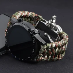 Versatile Nylon Smartwatch Strap - Adjustable 20mm/22mm Band - 22mm watch strap (Camouflage Green)