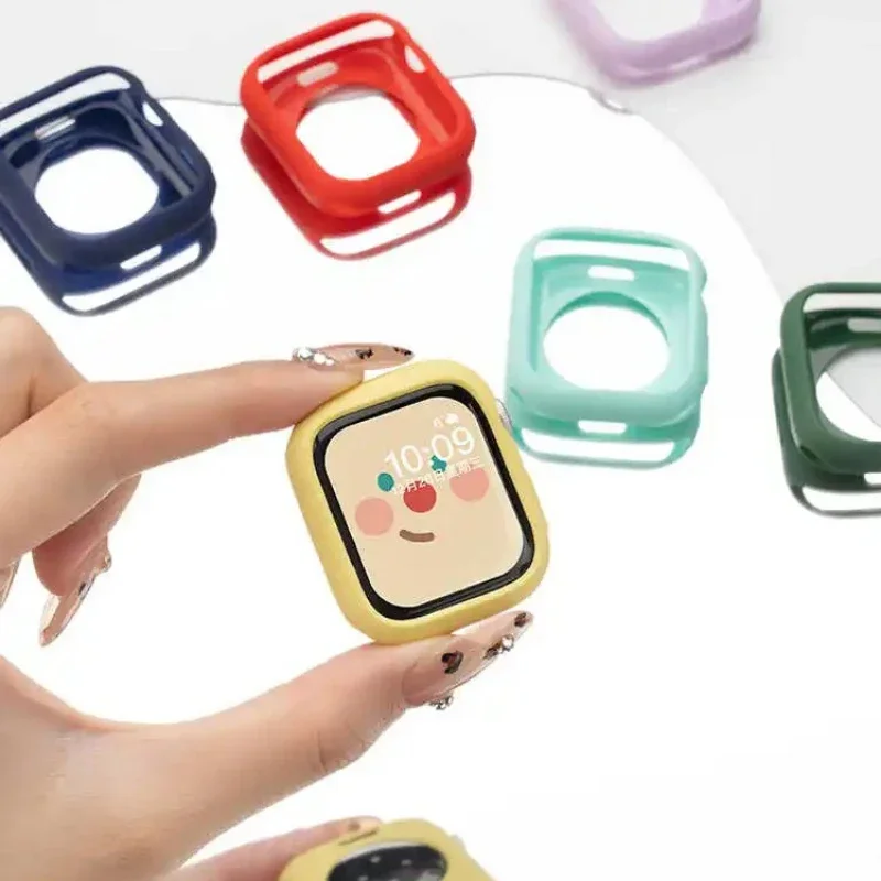 Stylish Candy Silicone Protective Case for Smartwatch - Cute and Durable Bumper Cover
