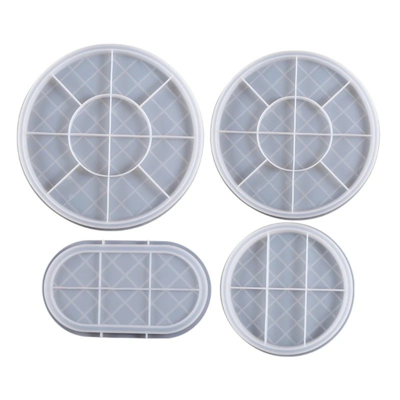 

Resin Molds,Silicone Tray Resin Mold Oval/Round Epoxy Resin Casting Mold for Home Decor Jewelry Tray