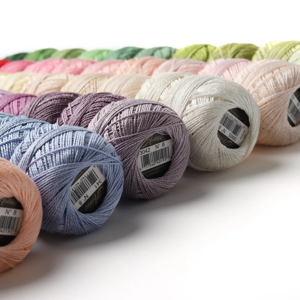 Egyptian Long Staple Cotton Embroidery and Hand Sewing Thread Set - 10 Balls