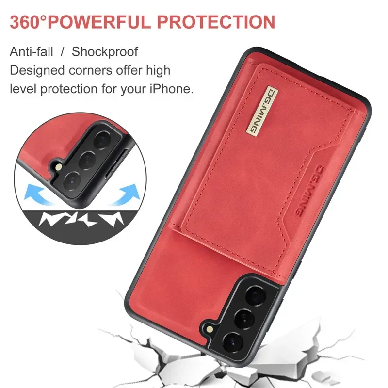 Magnetic Flip Leather Wallet Phone Case with Card Holder