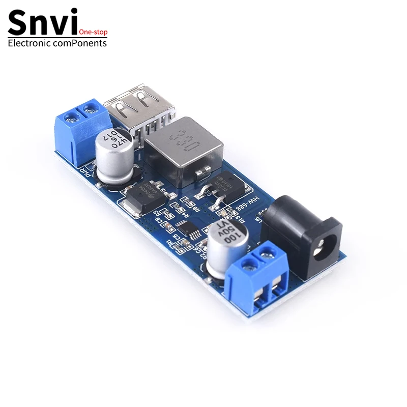 DC-DC 24V 12V auf 5V 5A Step-Down-Buck-Konverter Stromversorgungsmodul USB-Regler Einstellbar Ersetzt LM2596 Lademodul