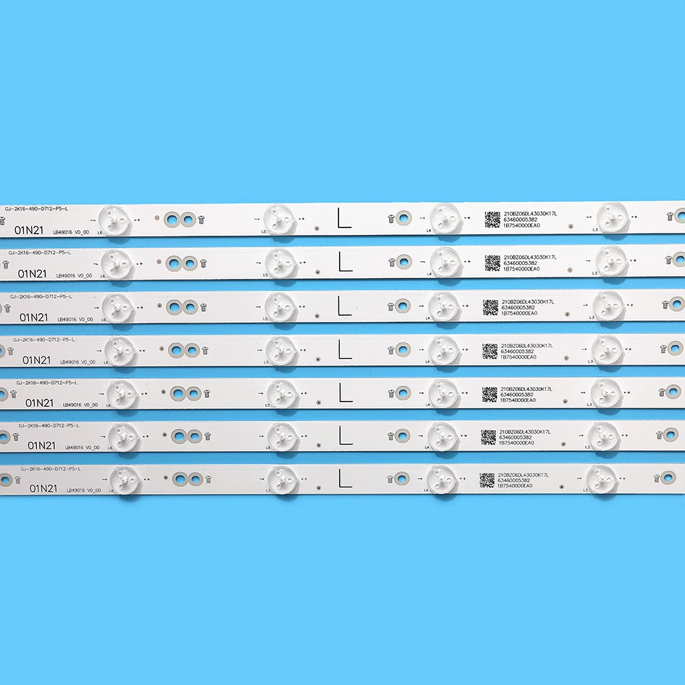 LED tira de LB49016 V1_00 LB-PF3030-GD2P6C490712-L-D LB-PF3030-GJD2P6C490712-R-D para 49PUS6401 49PUH6101 49PUS6561