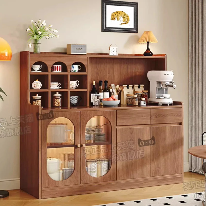 Nordic Solid Wood Sideboard Cabinet Modern Living Room Tea Water Locker Take in Simple Kitchen Furniture Arm&aacute;rio Cozinha FYSC