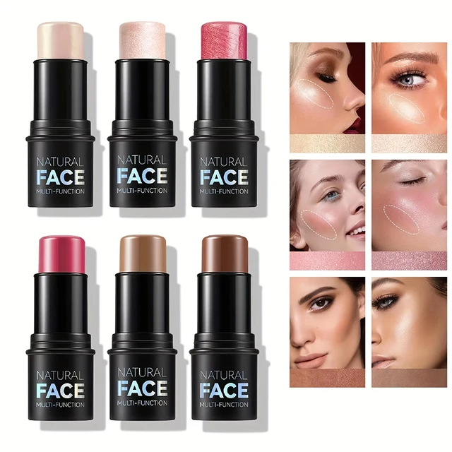 6 Farben schimmern Wasser Licht Text marker Stick Rouge Stick Make-up Gesicht Körper Illuminator Kosmetik Gesichts kontur aufhellen Make-up