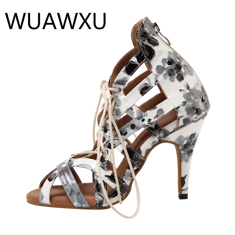 WUAWXU Women's Party Dance Shoes Colorful Walking Show Dance Drill Soft Soled Latin Dance Shoes Women Sasha Dance Shoes Heels 5C