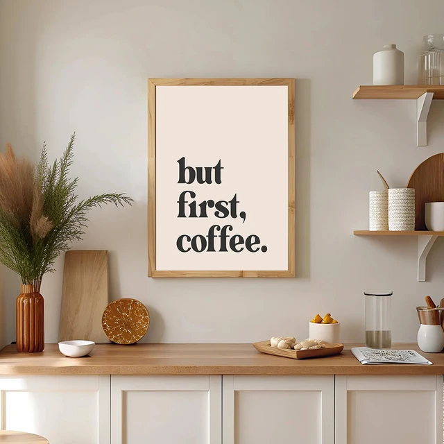 “But First, Coffee” Canvas Wall Art 4