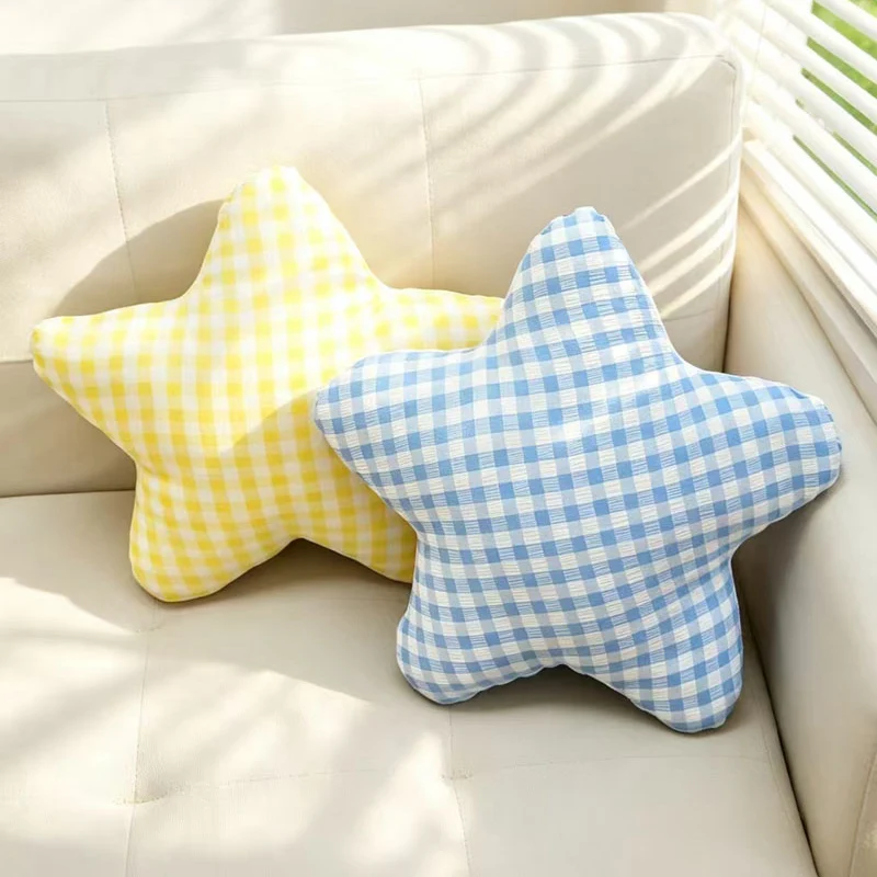 Whimsical Star Plush Decorative Pillow for Bedroom & Living Room