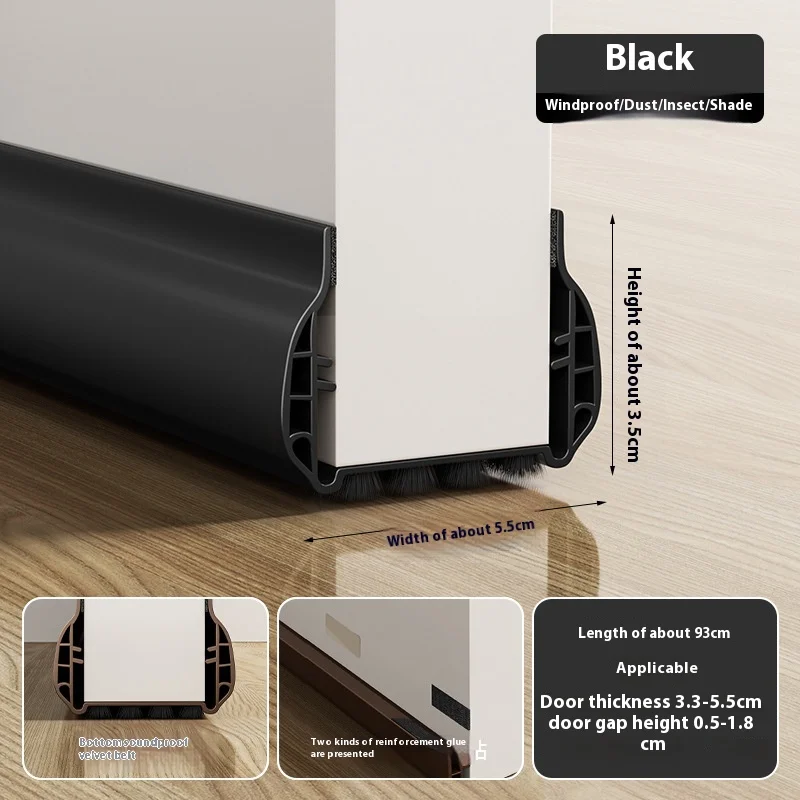 PVC Door Bottom Weatherstrip Seal Dust and Noise Insulation Seal Strip Tape Self-adhesive Door Draft Stopper Insulator Strips