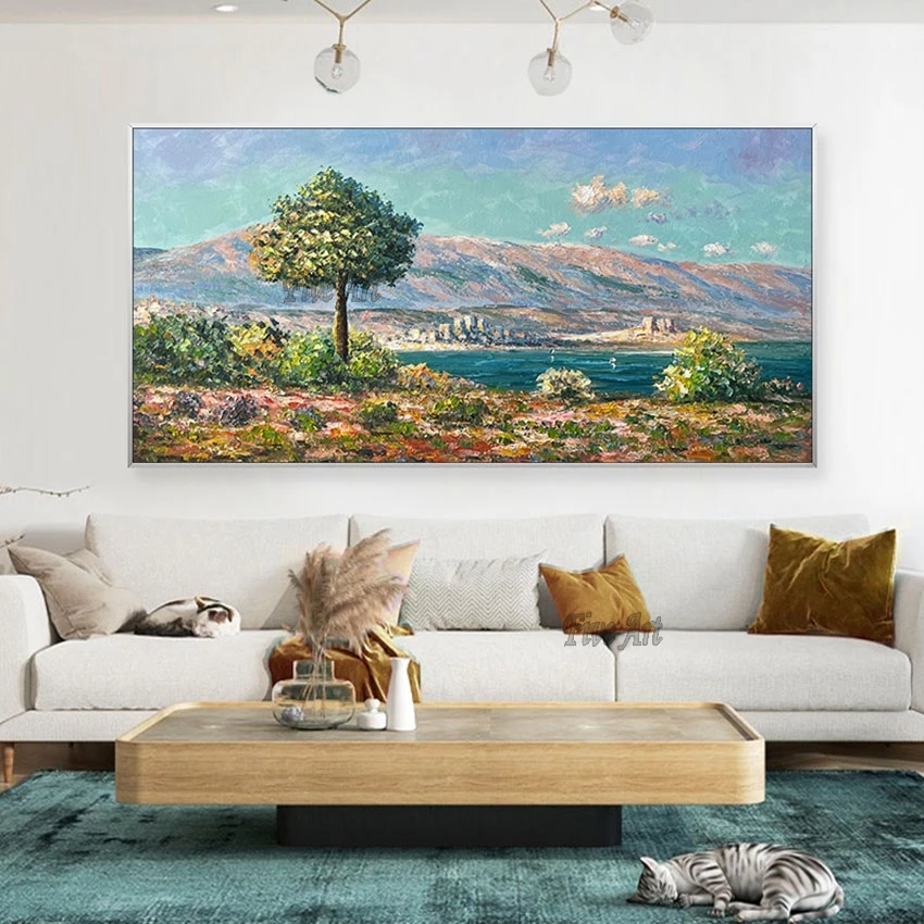 

Large Size Home Good Wall Art Canvas Abstract Landscape Oil Painting Handmade High Quality Picture For Living Room No Framed