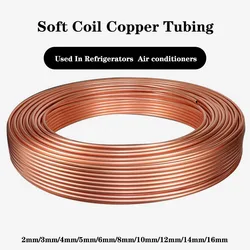 Premium Seamless T2 Copper Tubing - Soft Coil Round Pipe for Refrigeration & Air Conditioning Systems