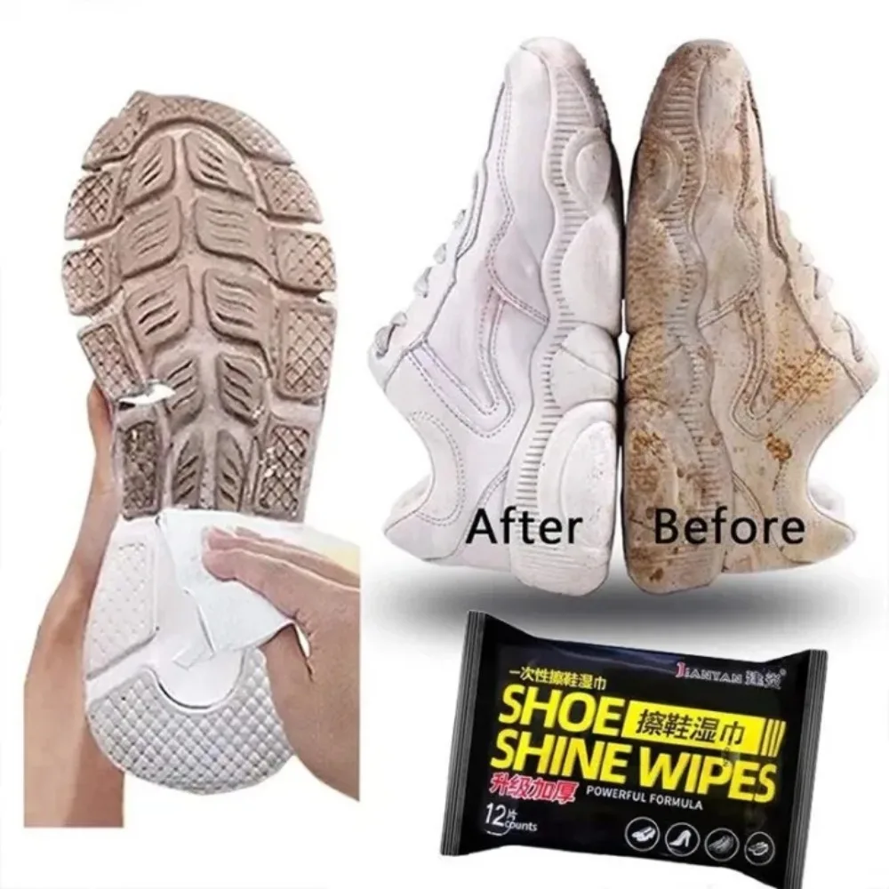 Disposable Shoe Cleaning Wipes Travel Portable No-rinse Fast Cleaning Tools for Sneaker Scrubbing Quick Remove Dirt 60/12pcs