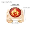 Anime Luminous Genshin Impact Vision Ring God's Eye Open Ring for Men Women Adjustable Finger Jewelry Birthday Gift 2