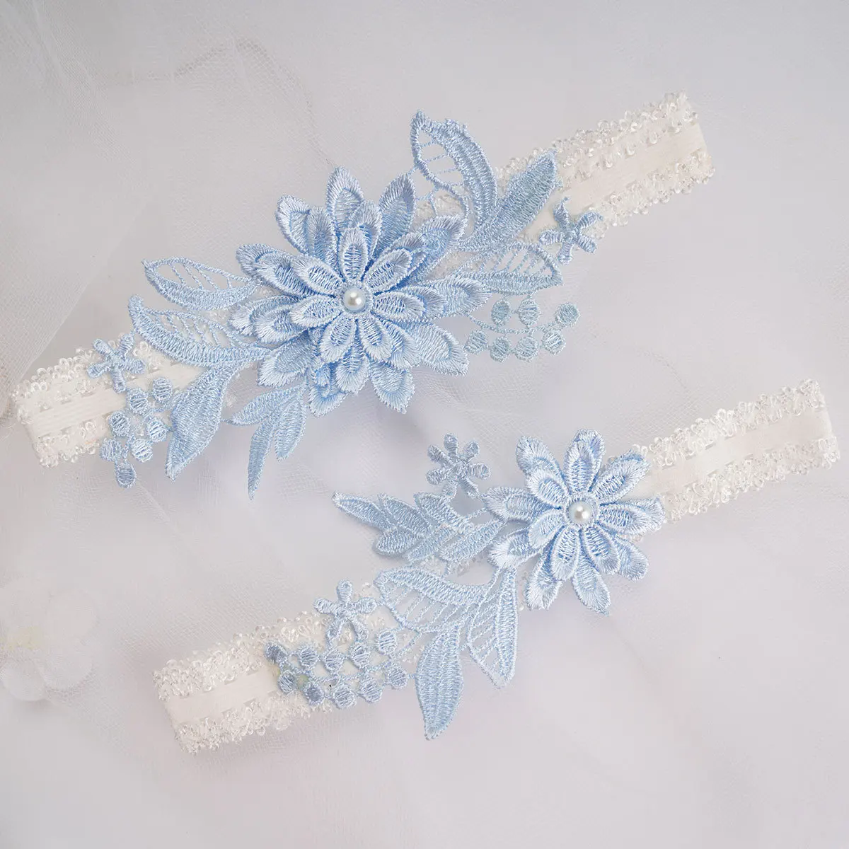 Blue Lace Bridal Garter Lace Wedding Garter Elegant Bridal Shower Gift Women Thigh Ring Leg BY26 bridal garter belt