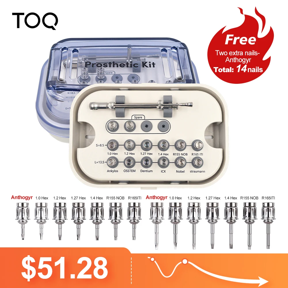 Kit De Herramientas Dentales Para Implantes Straumann - Incluye Destornillador, Llave Dinamométrica Y Drivers, Ideal Para Laboratorio Dental