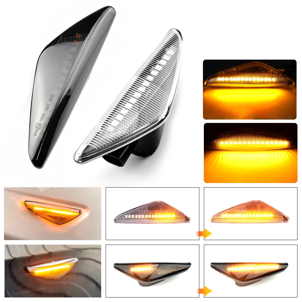 

Dynamic Flowing LED Side Marker Turn Signal Light For BMW X5 E70 X6 E71 E72 X3 F25 Sequential Lamp Blinker