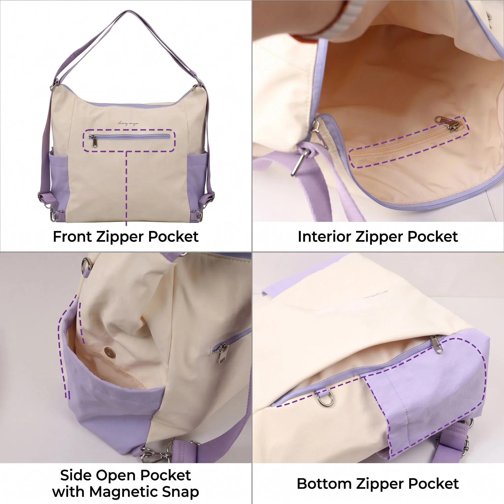 EcoSloth Convertible Fashion Backpacks With Large Capacity Shoulder Handbags for College Work Travel Tote Bag Dopamine Daypack 5