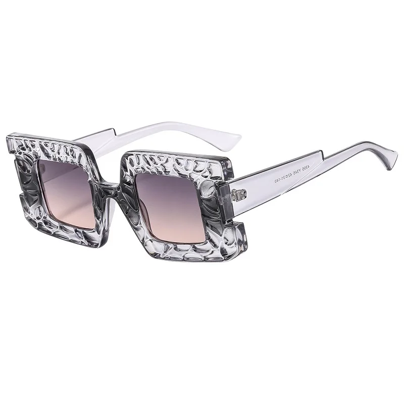 2023 Nieuwe Mode Wrap Zonnebril Mannen Vrouwen Vintage Gradiënten Lens PC Frame Vierkant Merk Designer Veelzijdig Casual_voghion.com