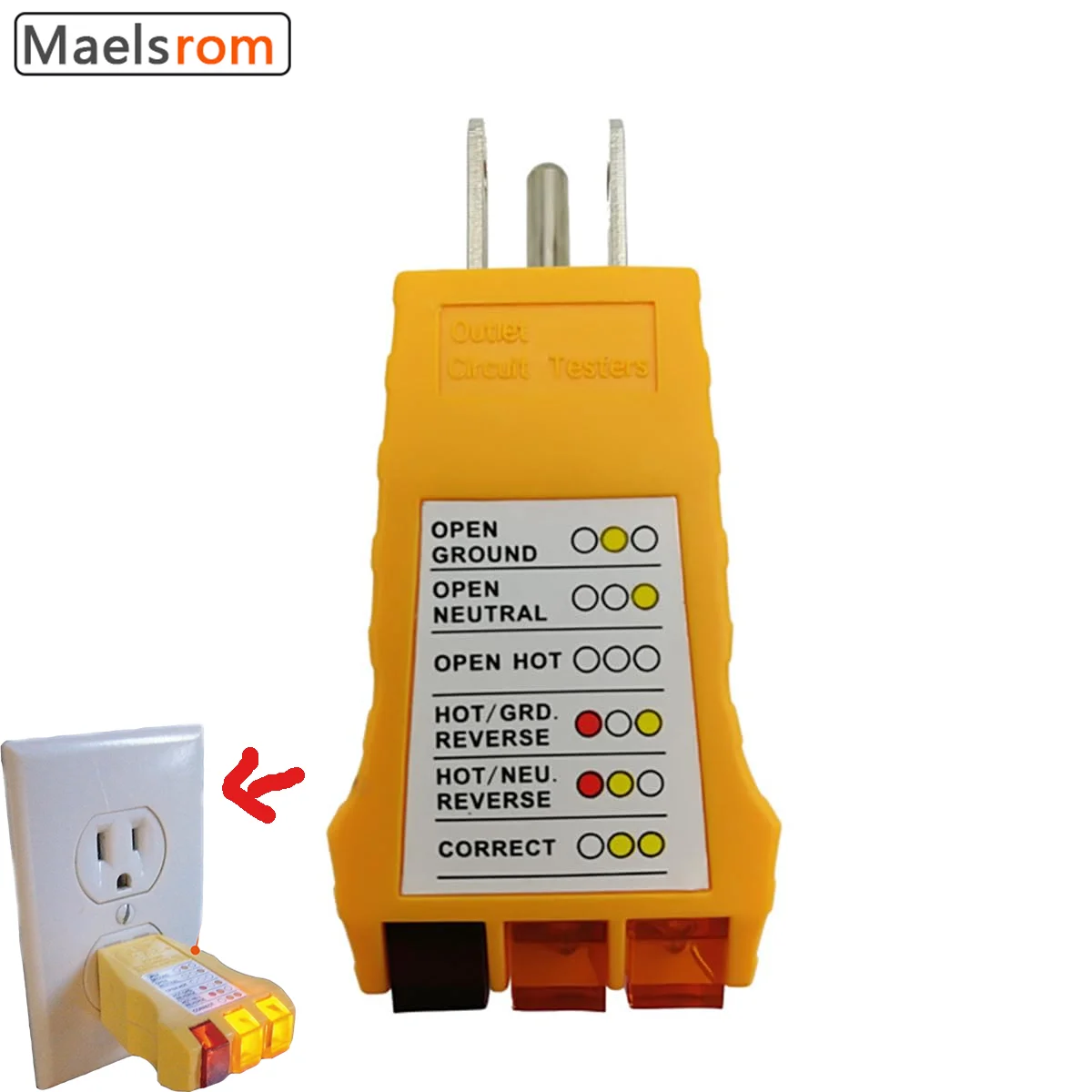 Grounding Mat Kit Earthing Plug Adapter Grounding Tester Earthing for Grounding Products Electric Outlet Tester Plug in GFCI Tester Receptacle Tester Plug