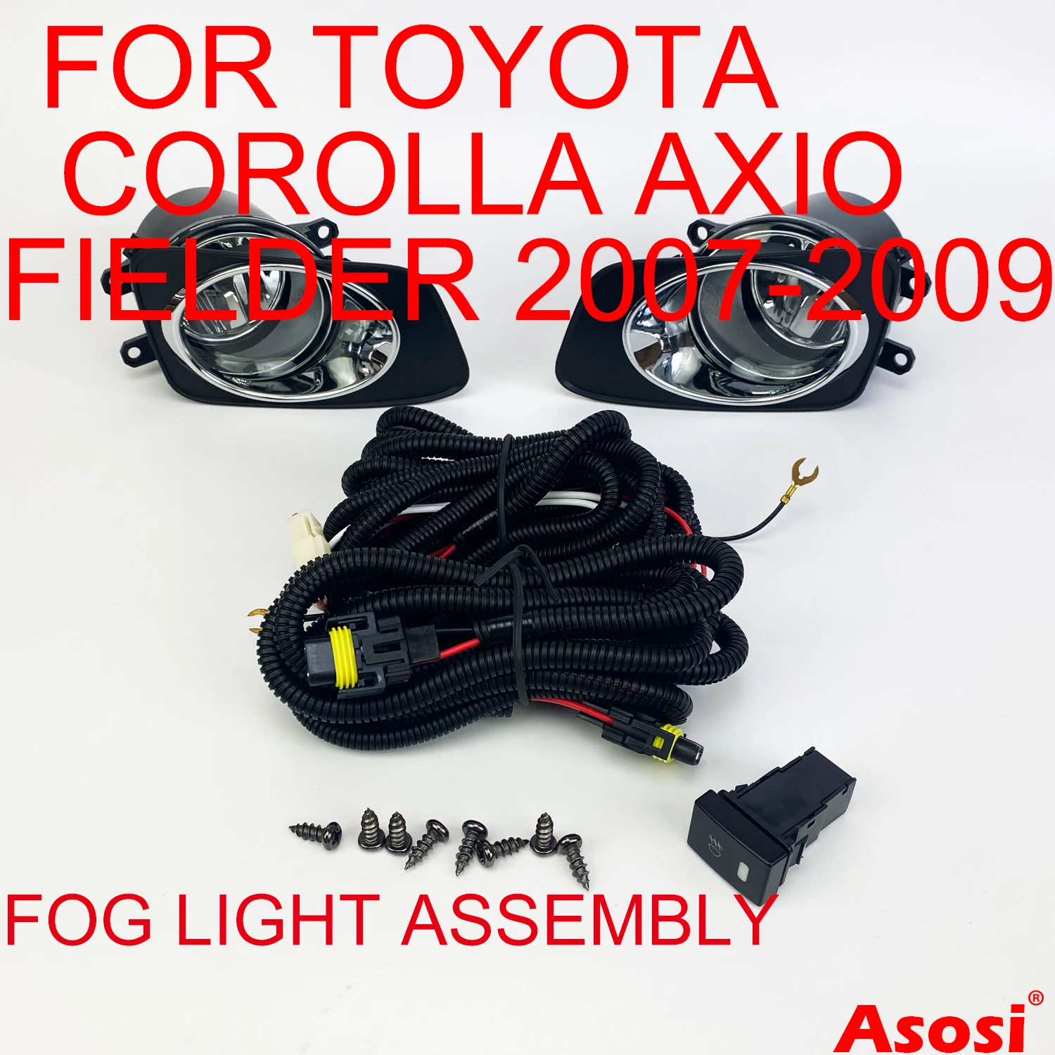

Bumper Fog Light Assembly Compatible With Toyota Corolla Axio Fielder 2007 2008 2009 Right Left Side Replace Or Upgrade