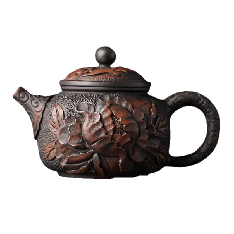 

Purple pottery handmade teapot single pot retro Kung Fu tea set non-teapot teapot set