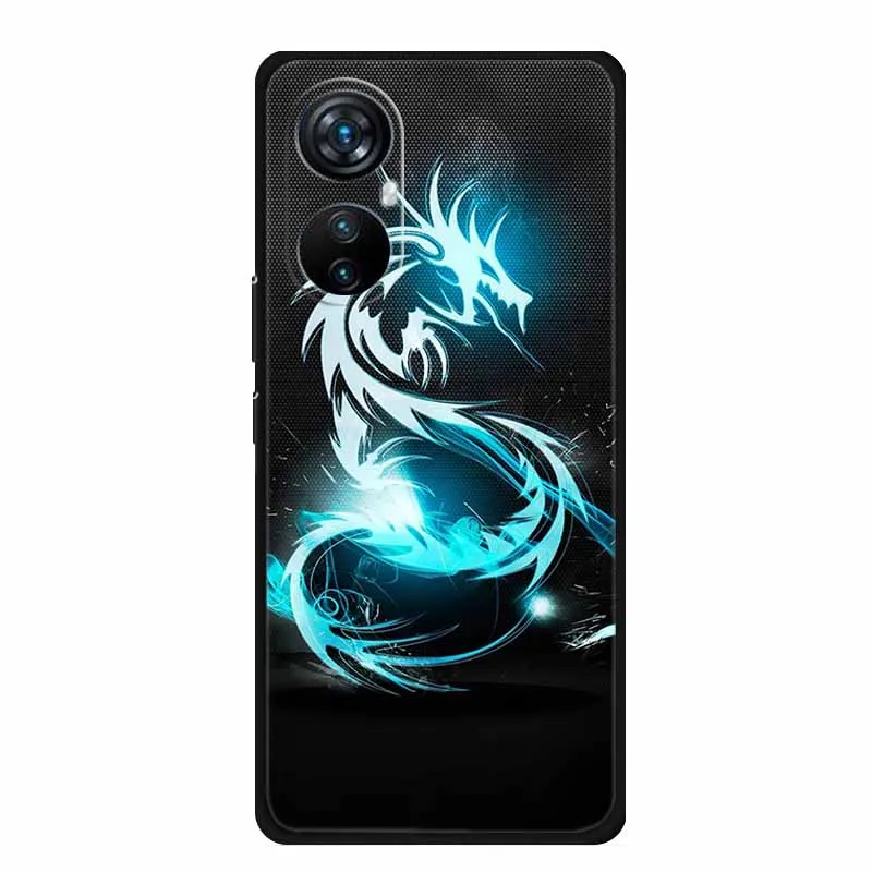 Soft Silicone Painted Cat Cute Phone Case Cover, 6.67'' TPU Coque