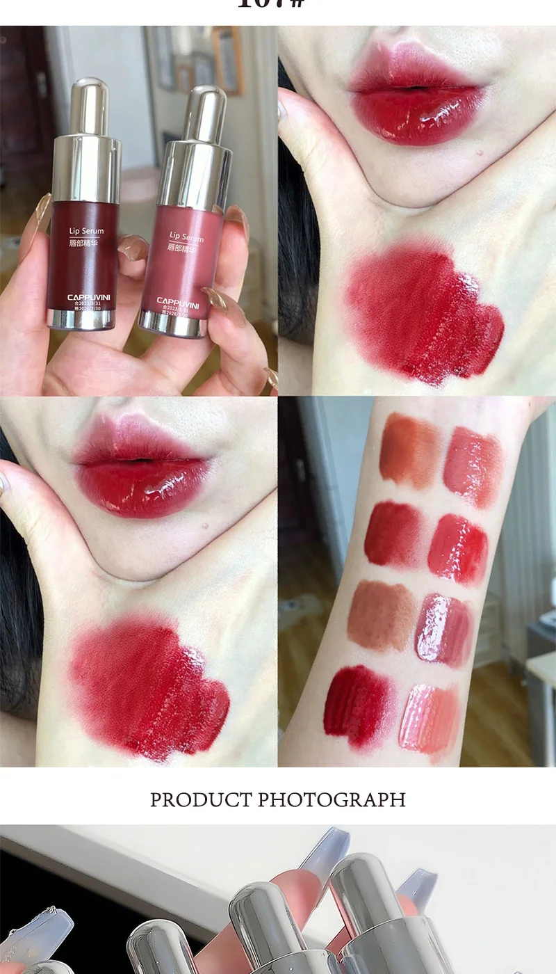 Cappuvini Baby Bottle Lip Gloss — Hydrating Mirror Finish, Glass-Effect Lip Gloss for Jelly-Like Lips, 8